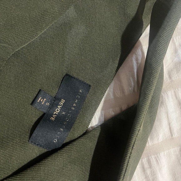 Michael Costello x REVOLVE Mateo Crop Top in Dark Green Size: Small - Picture 7 of 7